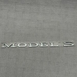 Tesla MODEL S Rear Emblem Silver Badge Nameplate